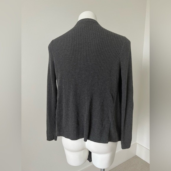 Eileen Fisher Gray Wool Angle Front Cardigan S - Picture 5 of 10